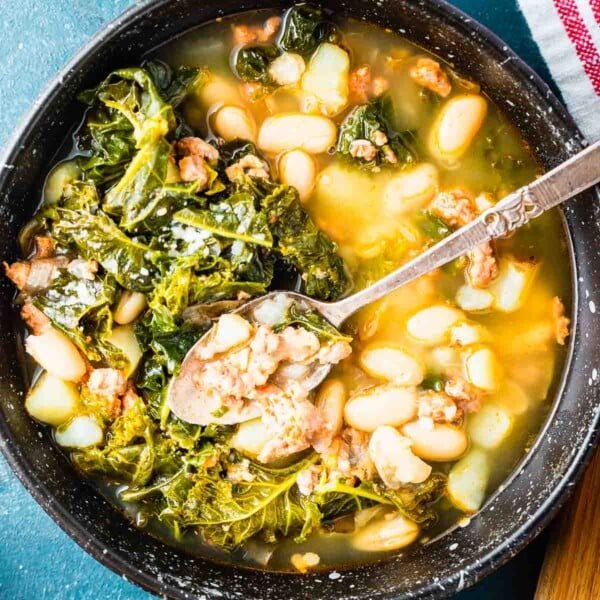 Kale Soup w/ Spicy Sausage and Potato