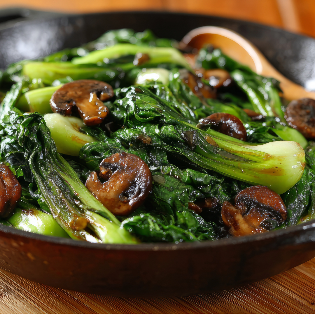 Chijimisai and Mushroom Sauté
