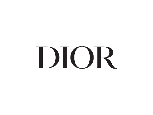 Dior logo on a dark teal background