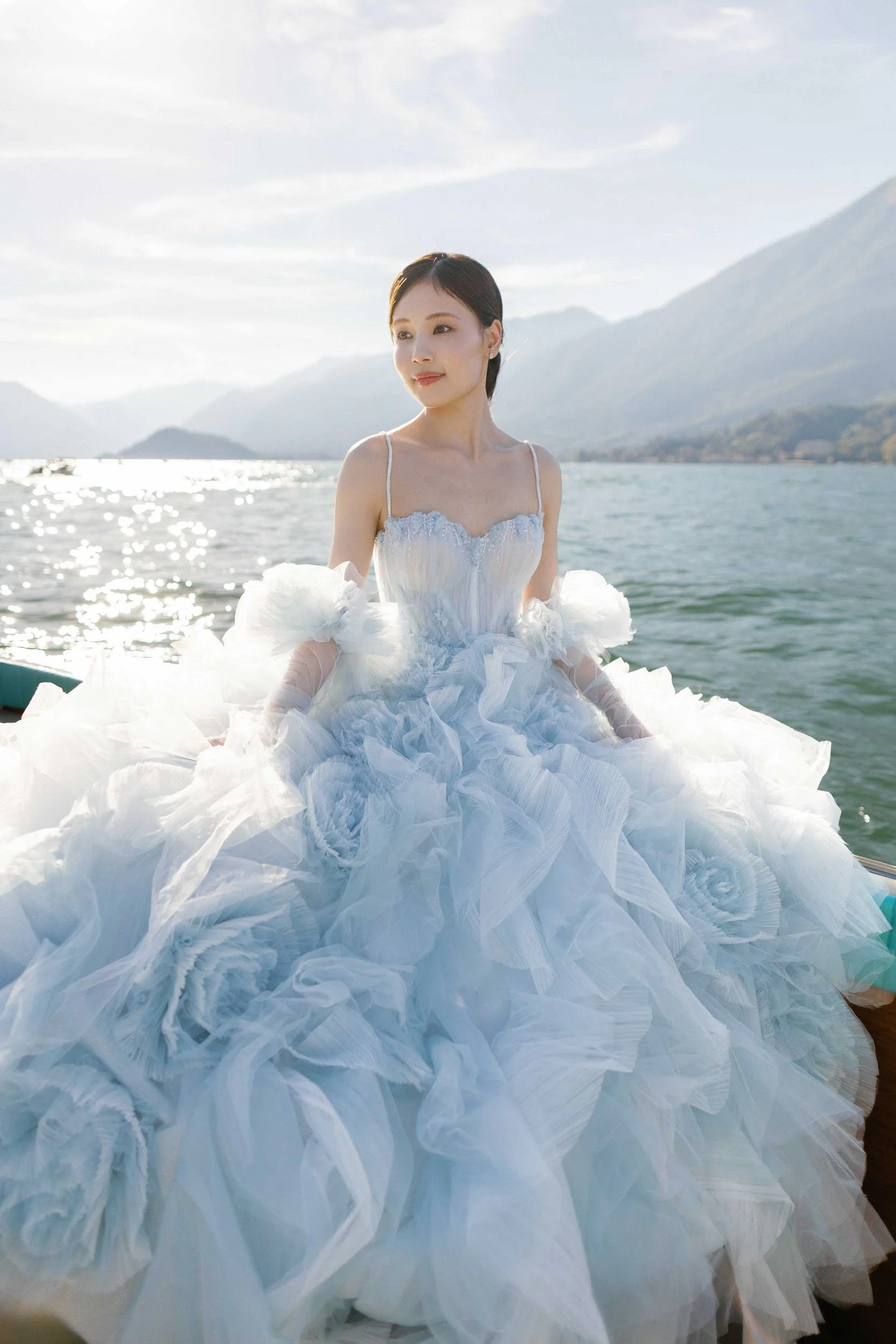 Lake Como wedding with asian bride