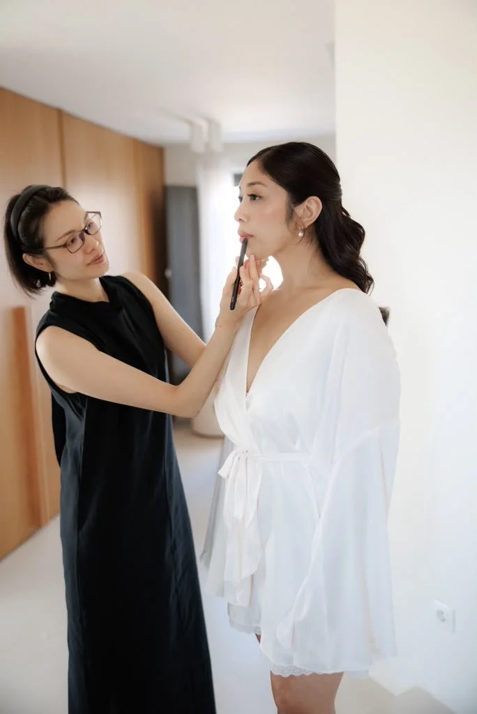 Asian bridal makeup artist & hairstylist in Santorini, Mykonos in Greece
