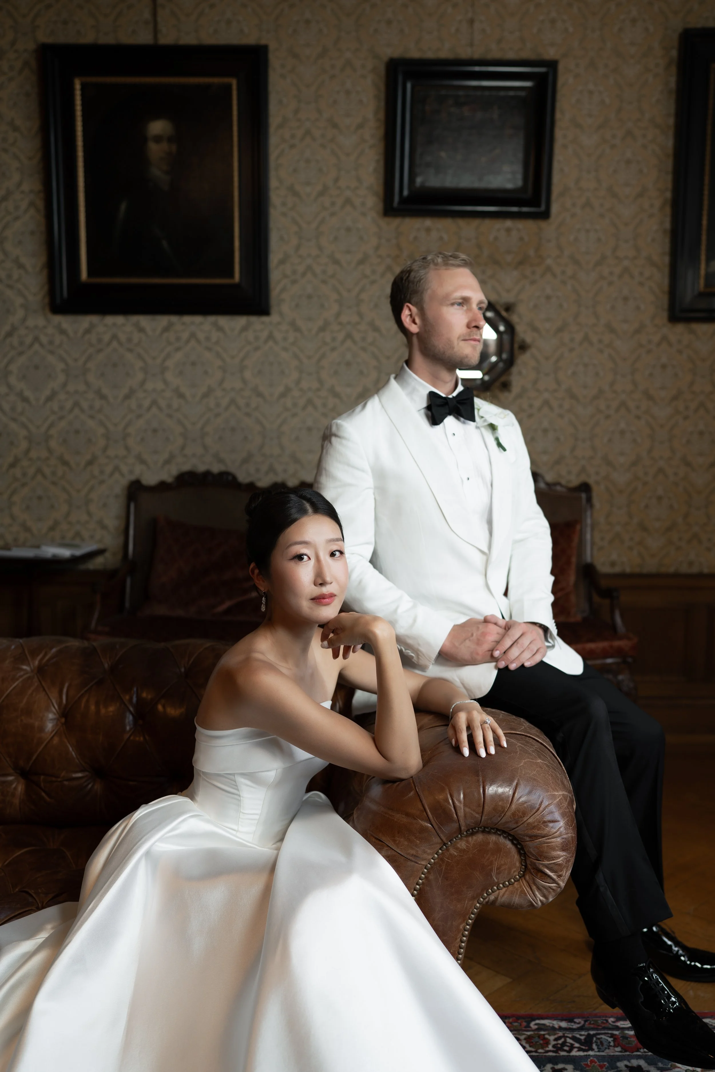 Asian bride for multi-day celebration at the castle