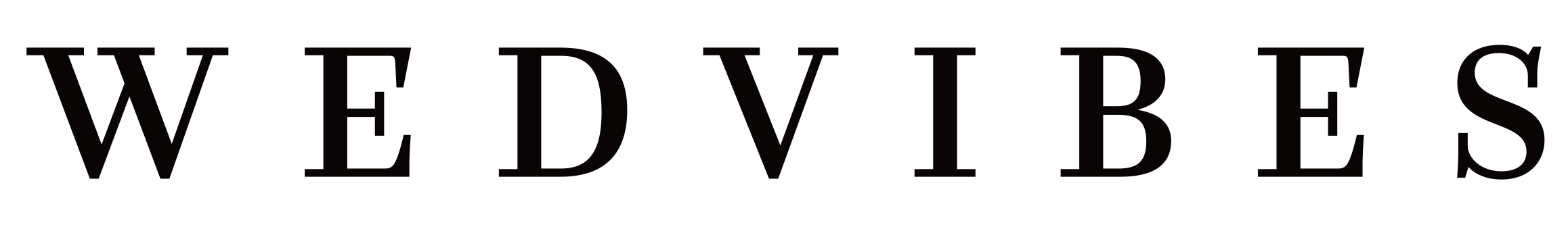 Text in black that reads 'WEDVIBES'