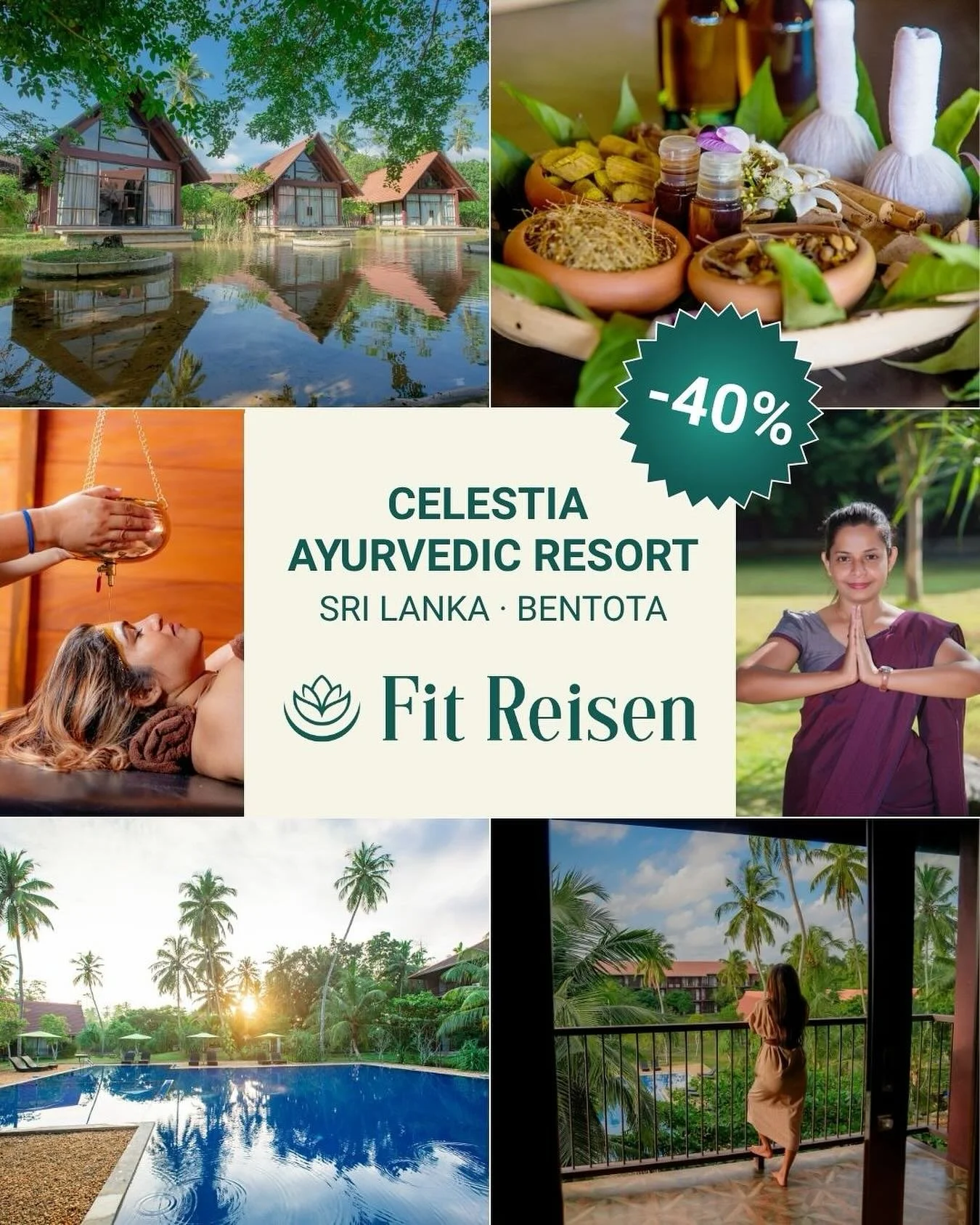Find your inner balance under the Sri Lankan sun ☀️

Experience a unique journey at Celestia Ayurvedic Resort - a place for inspiration, regeneration & renewal.🌿

👉More offers on fitreisen.de 

#ayurveda #srilanka #traditi