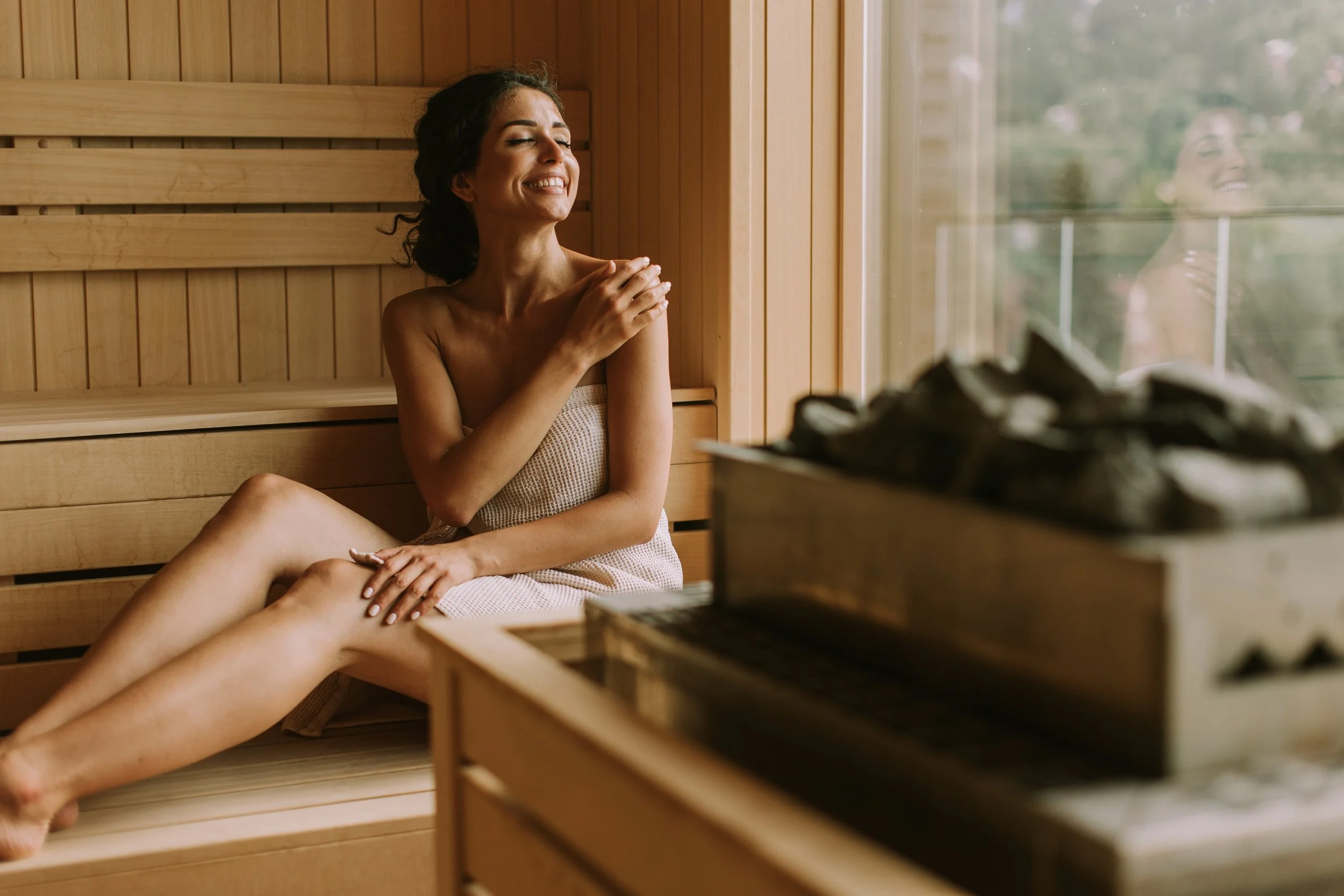 Woman in the sauna