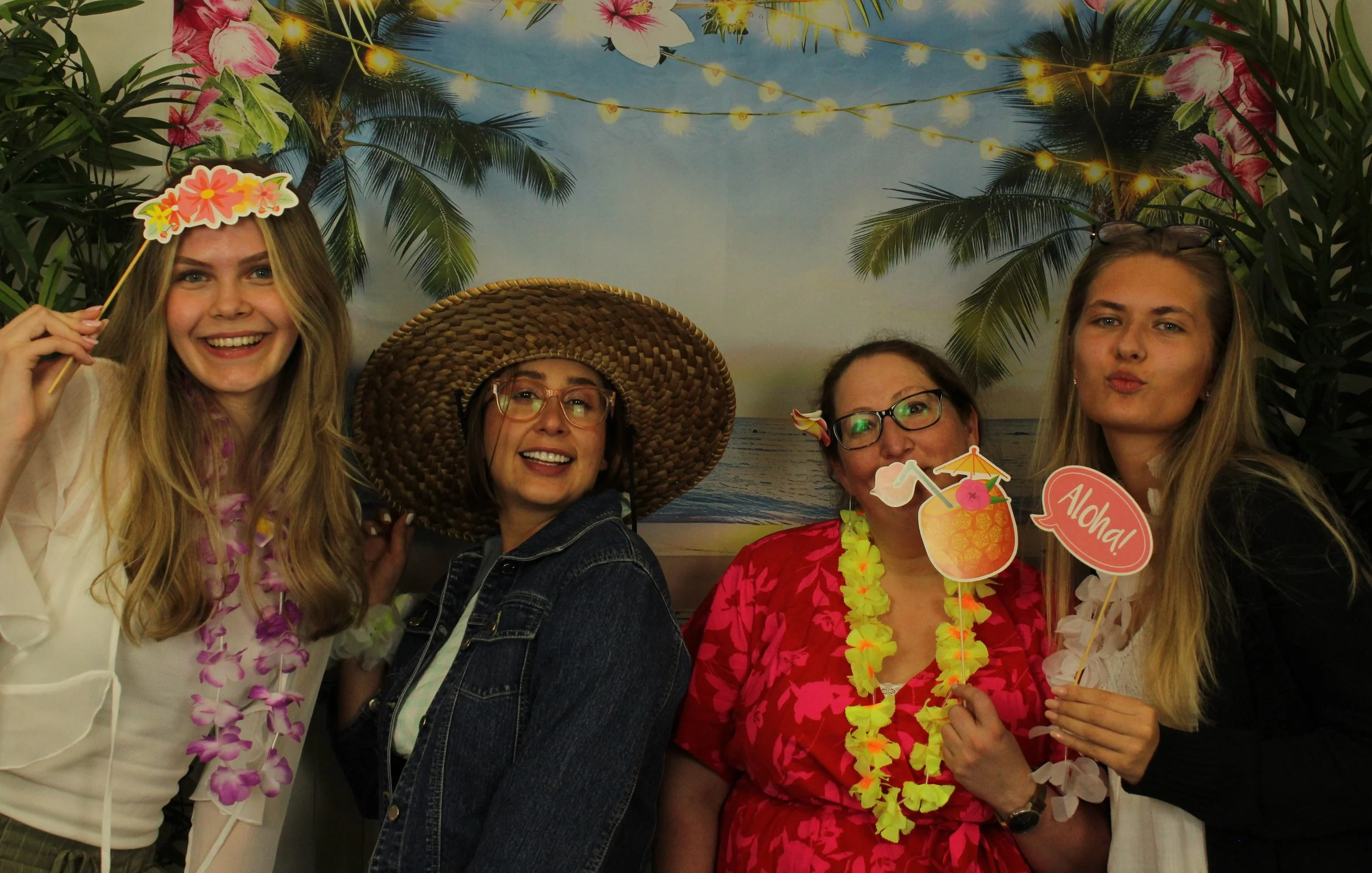 3 colleagues at the summer party in Frankfurt