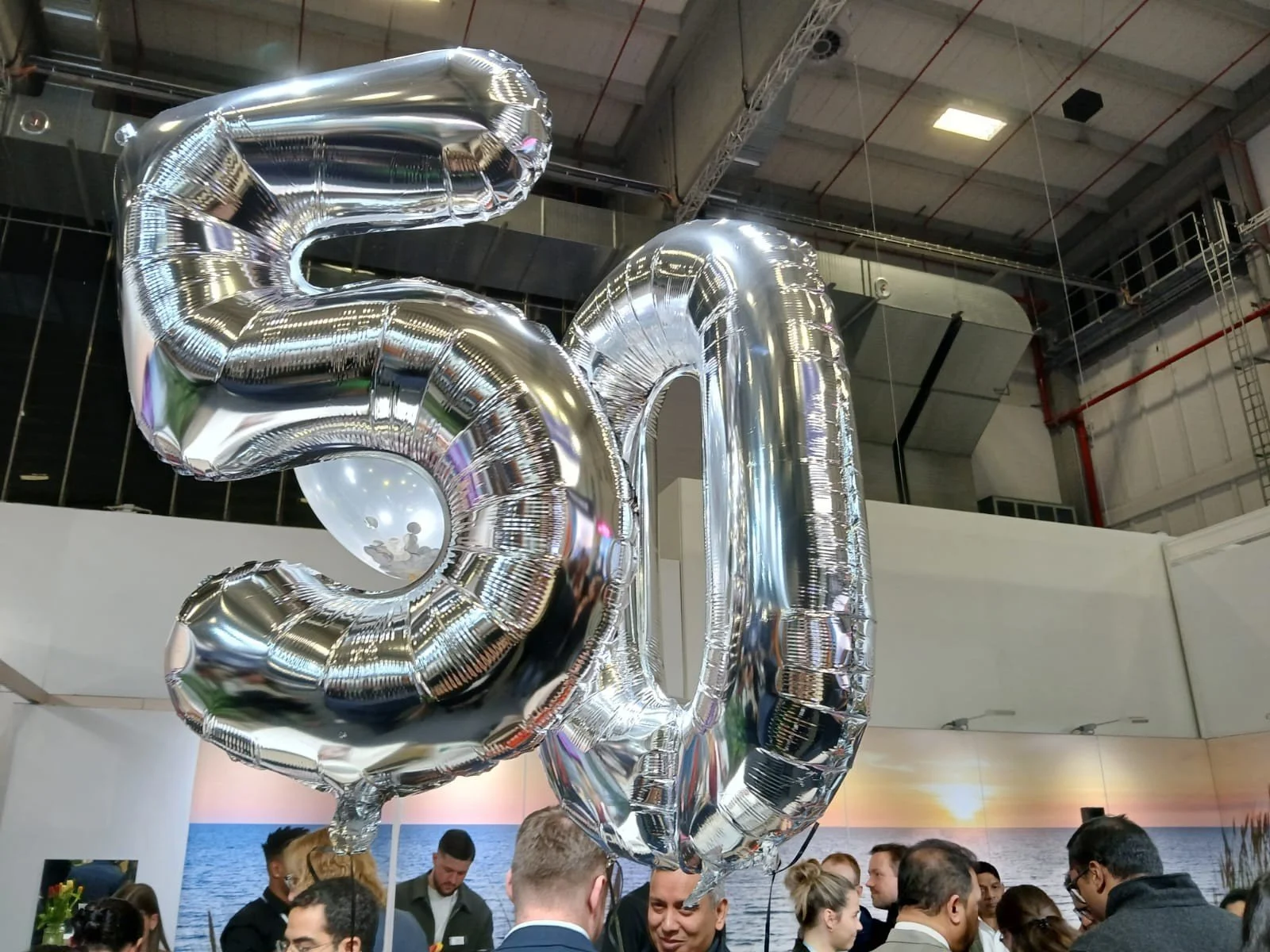 50 As silver balloons