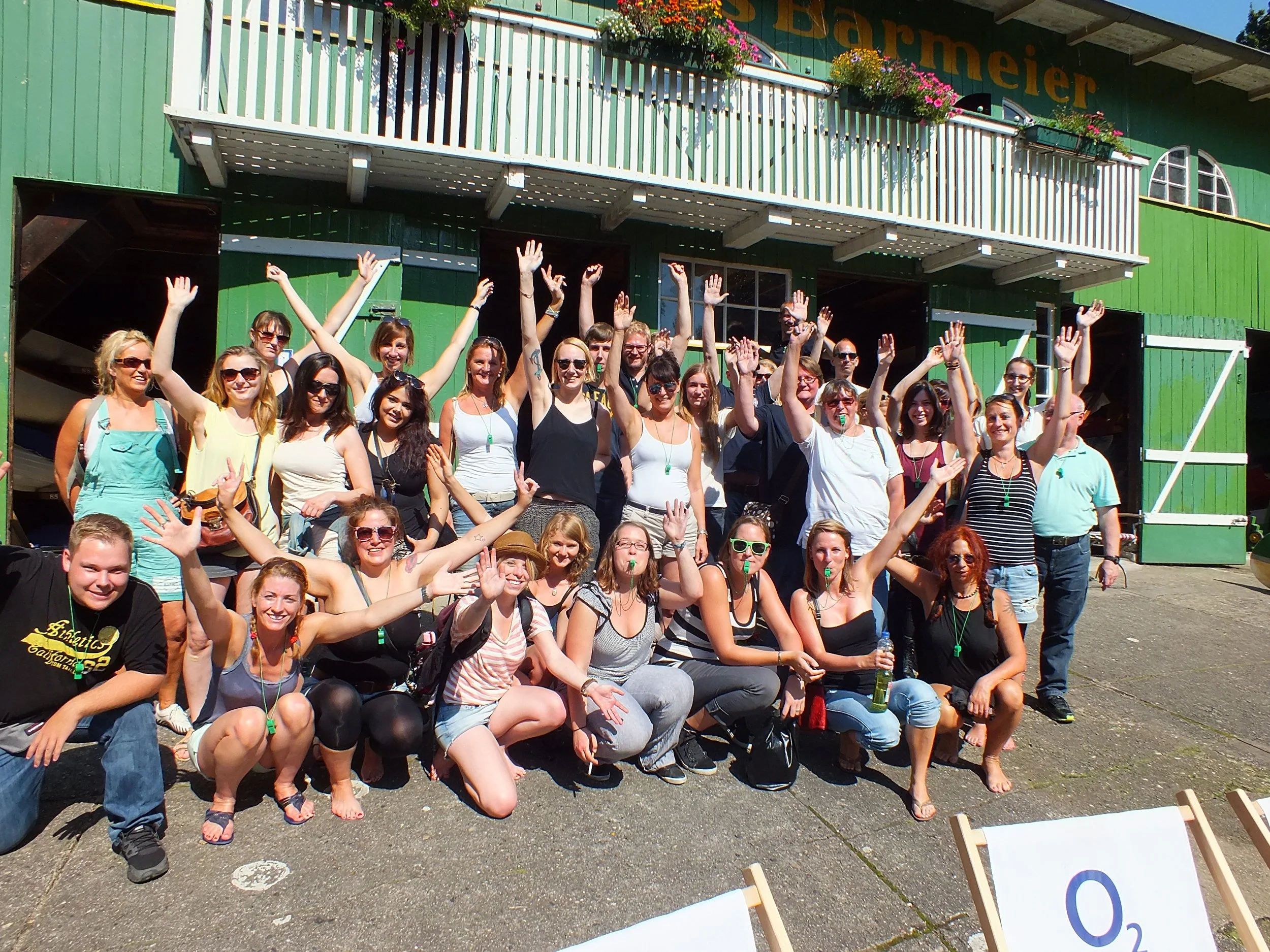 Group photo at the team event