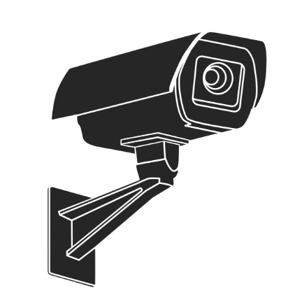 Illustration of a security camera mounted on a wall