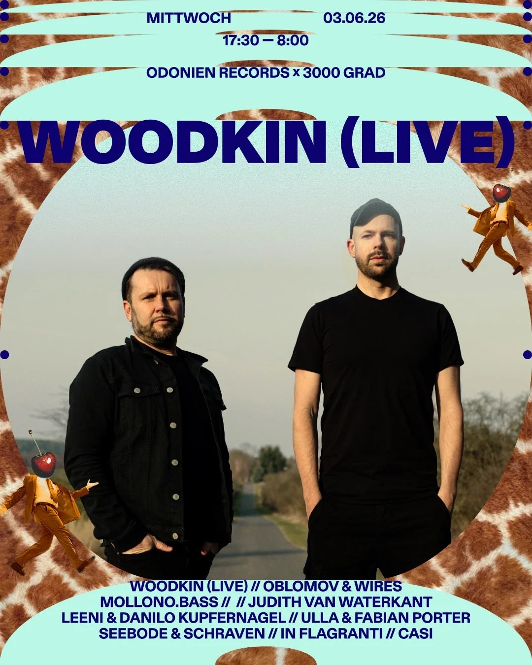 ★ ODONIEN RECORDS x 3000 Grad Festival ★
Mi. 03.06. | 17:30 - 08:00
w/ Progressive House, House, Bounce, Melodic, Midtempo &amp; Slowrave

Odonien Records pr&auml;sentiert: WOODKIN, auch bekannt als Mollono.Bass &amp; MAZ&rsquo;N

Ein Projekt, das au