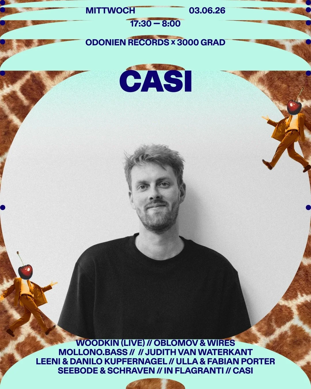 ★ ODONIEN RECORDS x 3000 Grad Festival ★
Mi. 03.06. | 17:30 - 08:00
w/ Progressive House, House, Bounce, Melodic, Midtempo &amp; Slowrave

Odonien Records pr&auml;sentiert: Casi

Midtempo mit bestem Bounce, Offbeat &amp; Dark Synths.&nbsp;
Casi ist D