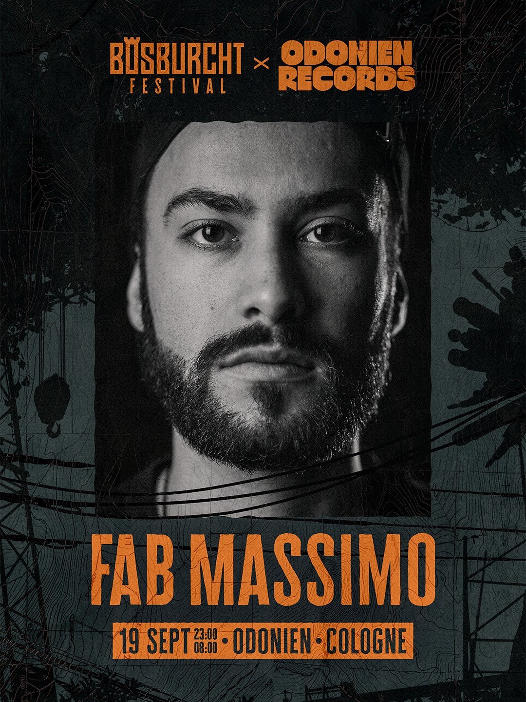 ★ ODONIEN RECORDS x BOSBURCHT FESTIVAL ★
Sa. 19.09. | 23:00 - 08:00
w/ House, Bounce &amp; Melodic Techno

[ENG] Berlin&rsquo;s own @fabmassimo is taking over Cologne on September 19th! With over a decade behind the boards, he brings a fusion of soun