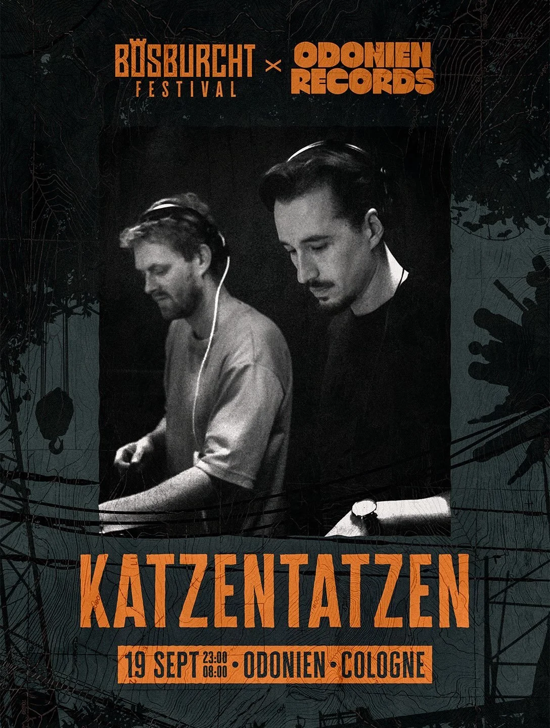★ ODONIEN RECORDS x BOSBURCHT FESTIVAL ★
Sa. 19.09. | 23:00 - 08:00
w/ House, Bounce &amp; Melodic Techno

Wir freuen uns sehr, dass Katzentatzen am Samstag unseren Floor er&ouml;ffnen wird. Der kompromisslose Sound der K&ouml;lner Locals @casi_tunes
