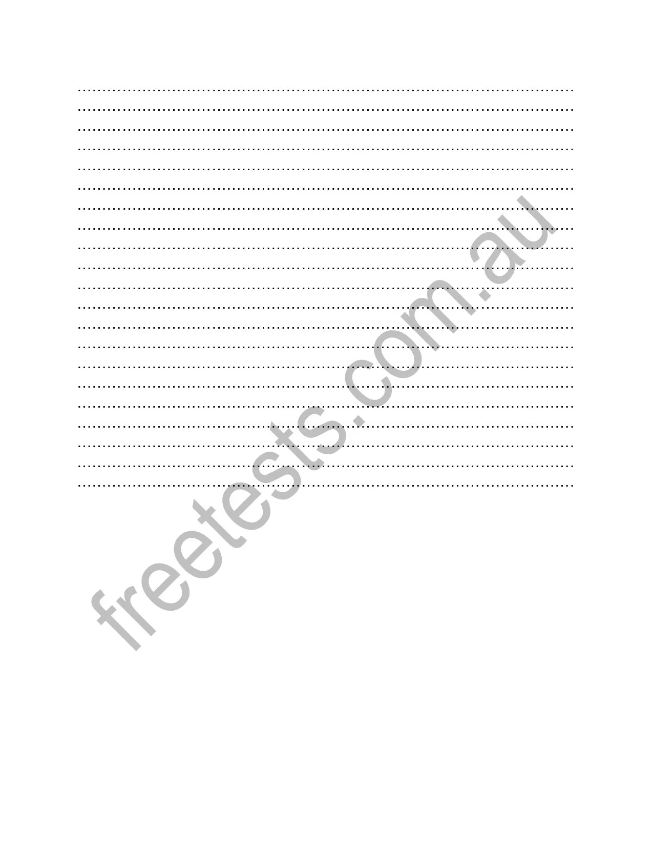 A blank lined sheet of paper with a gray diagonal watermark text reading 'freeesl.co.tz' across the page.
