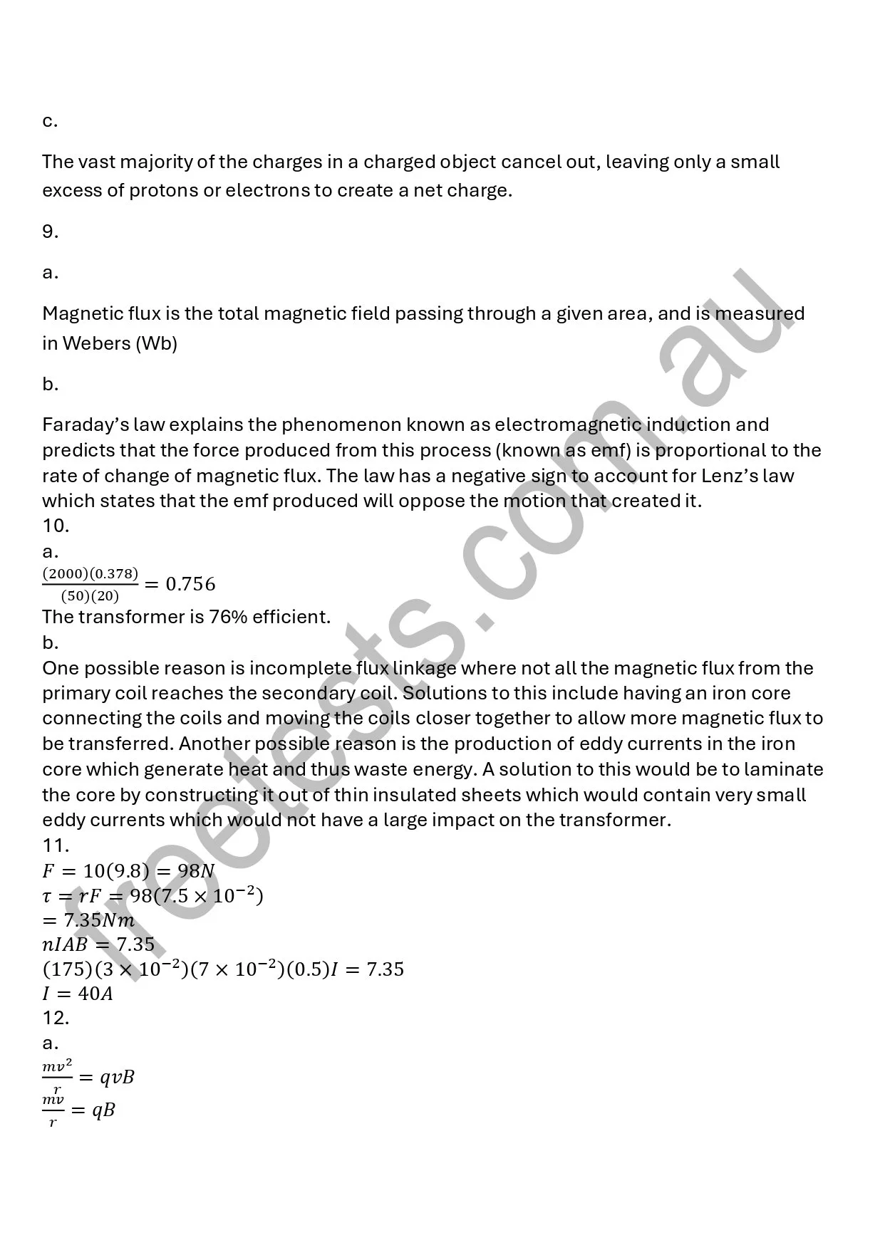 Close-up of a page from a scientific or physics textbook with text and mathematical formulas.