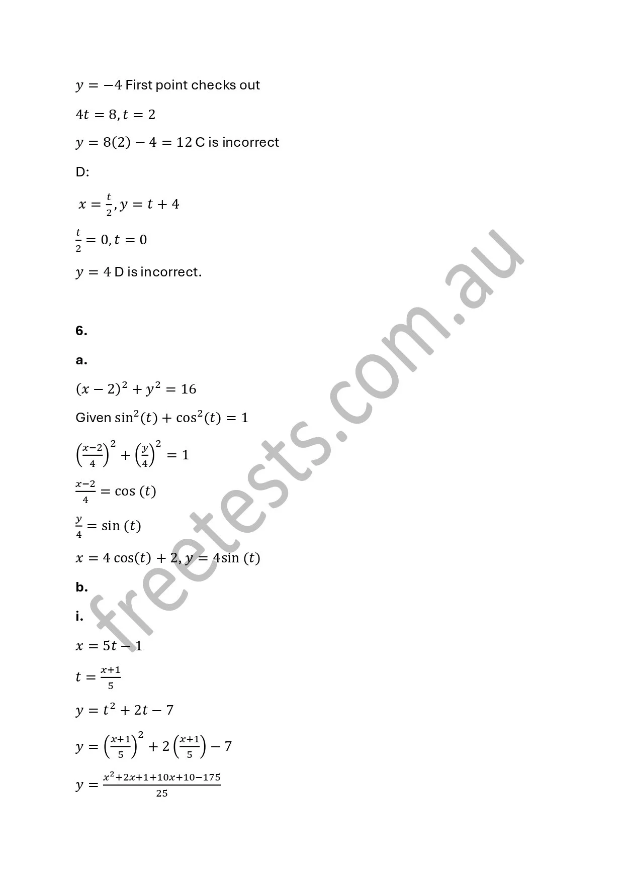 A page of mathematical calculations and equations, including functions, trigonometric identities, and algebraic expressions.