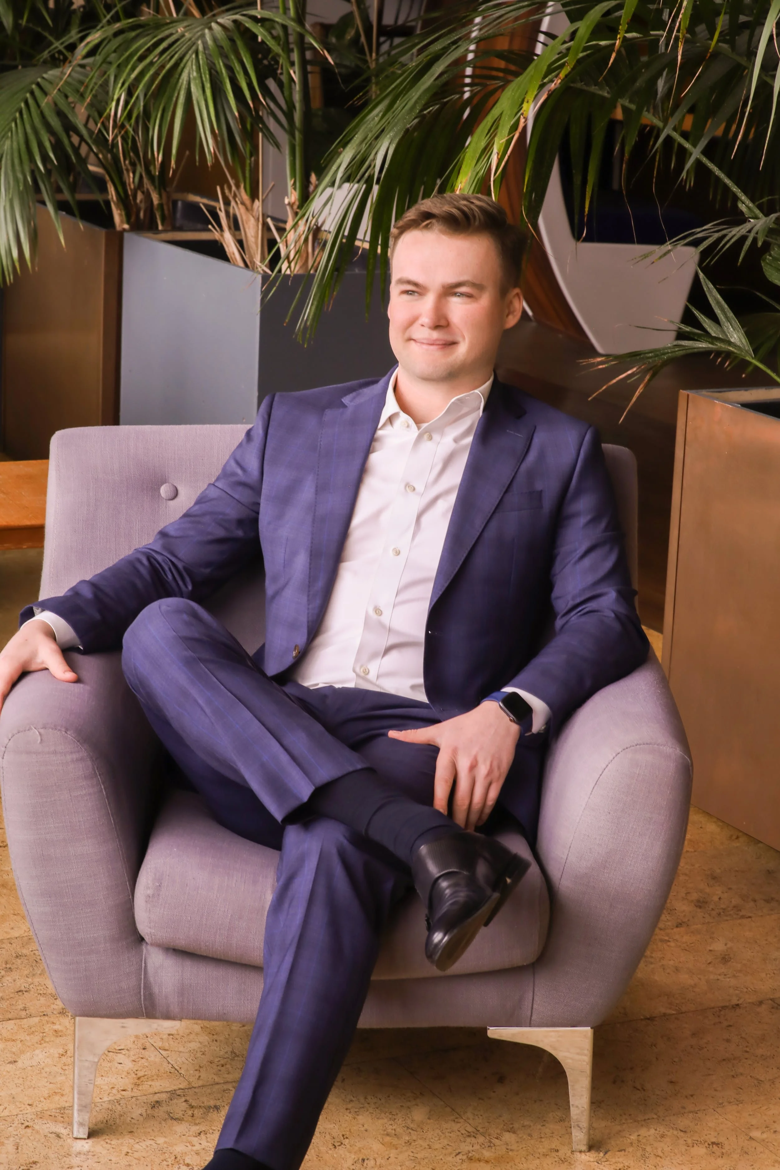 A Canadian lawyer sitting in his office