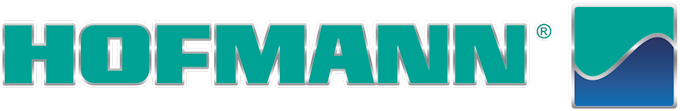 HOFMANN logo with teal and blue text and a blue and green abstract icon.