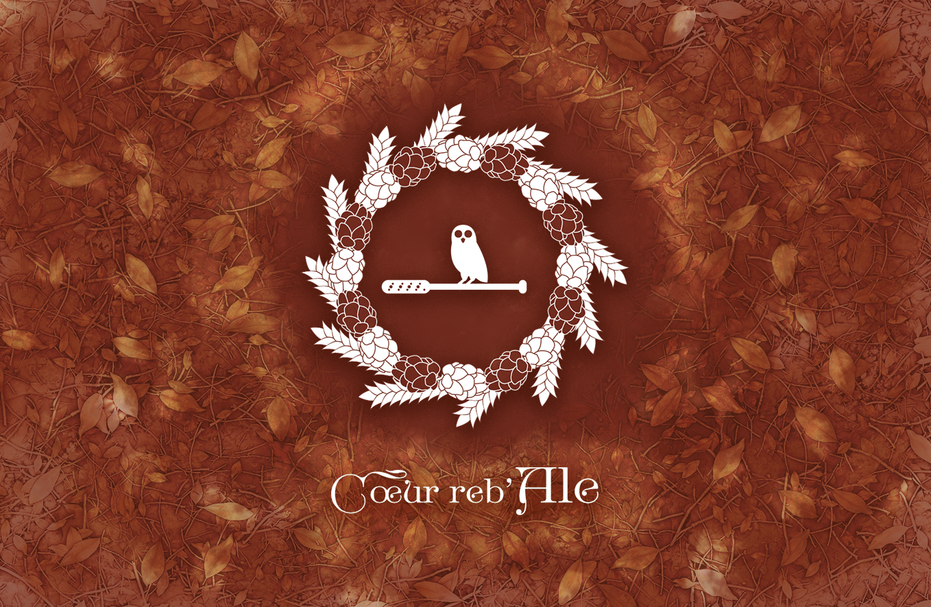 Coeur Reb'Ale, maquette pour une bière éphémère (dessin digital)