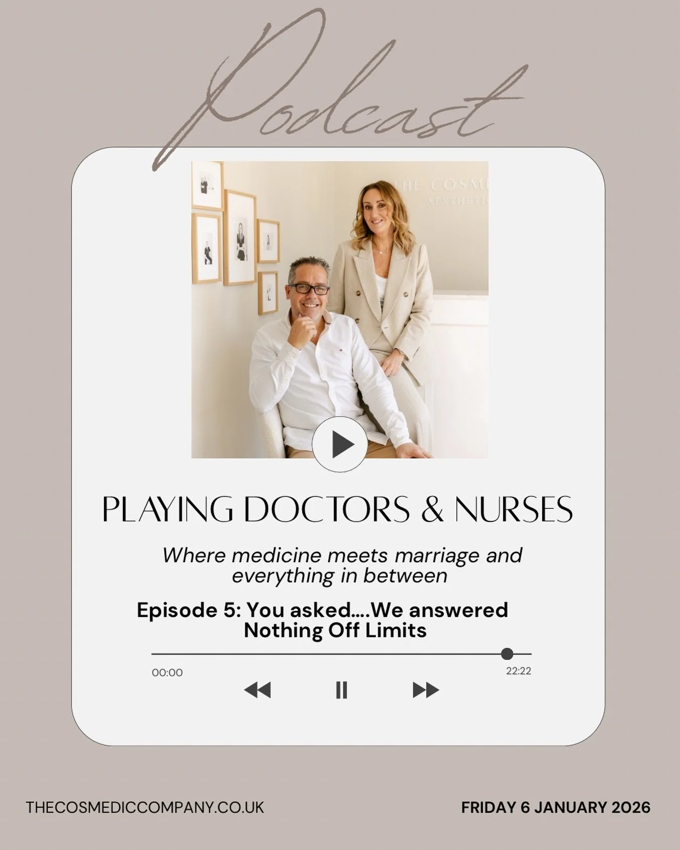 YOU ASKED&hellip;.WE ANSWERED, NOTHING&rsquo;S OFF LIMITS

In this episode, we&rsquo;re handing the mic over to you. From clinic questions to career journeys, family life to the things people don&rsquo;t usually say out loud &mdash; nothing was off t