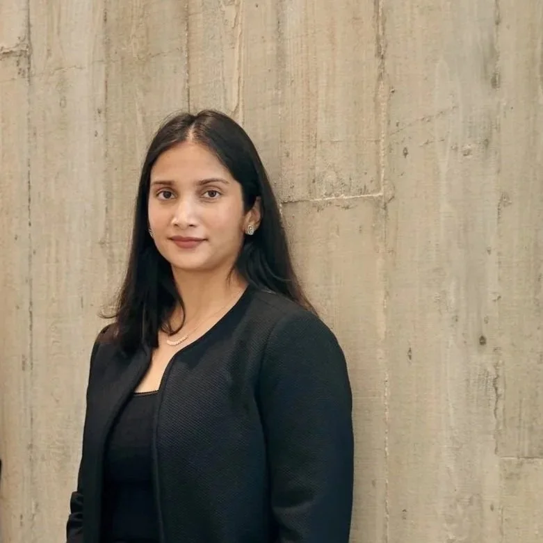 Vaishnavi More speaking at architecture industry event — sharing expertise in grad school admissions, career strategy, and design entrepreneurship
