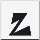 Großes, schwarzes Z auf weißem Hintergrund