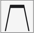 Schwarz-weißes Bild eines einfachen, abstrahierten Stuhls