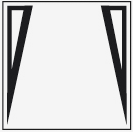 Ein schwarzer Schatten vor einem weißen Hintergrund, der wie eine stehende Linie aussieht.