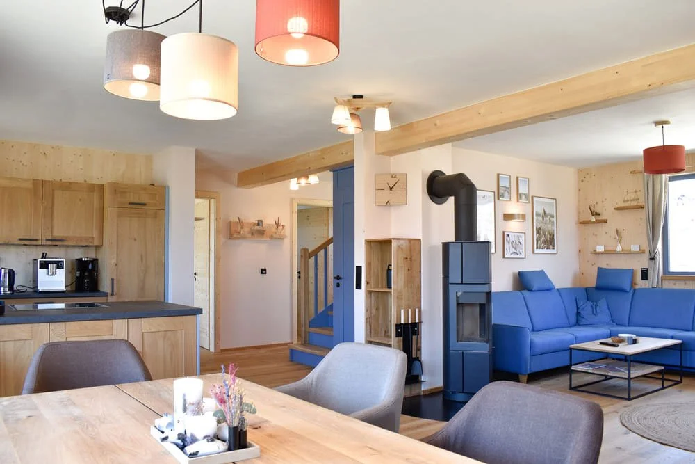 Küche und Wohnraum im Ferienhaus