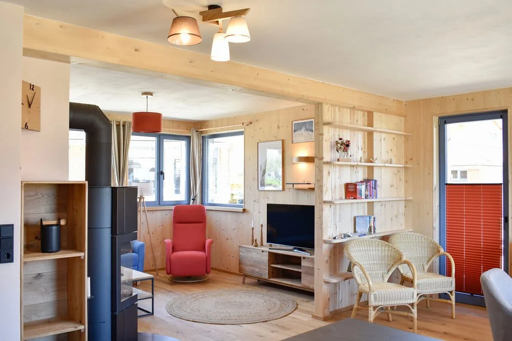 Küche und Wohnraum im Ferienhaus