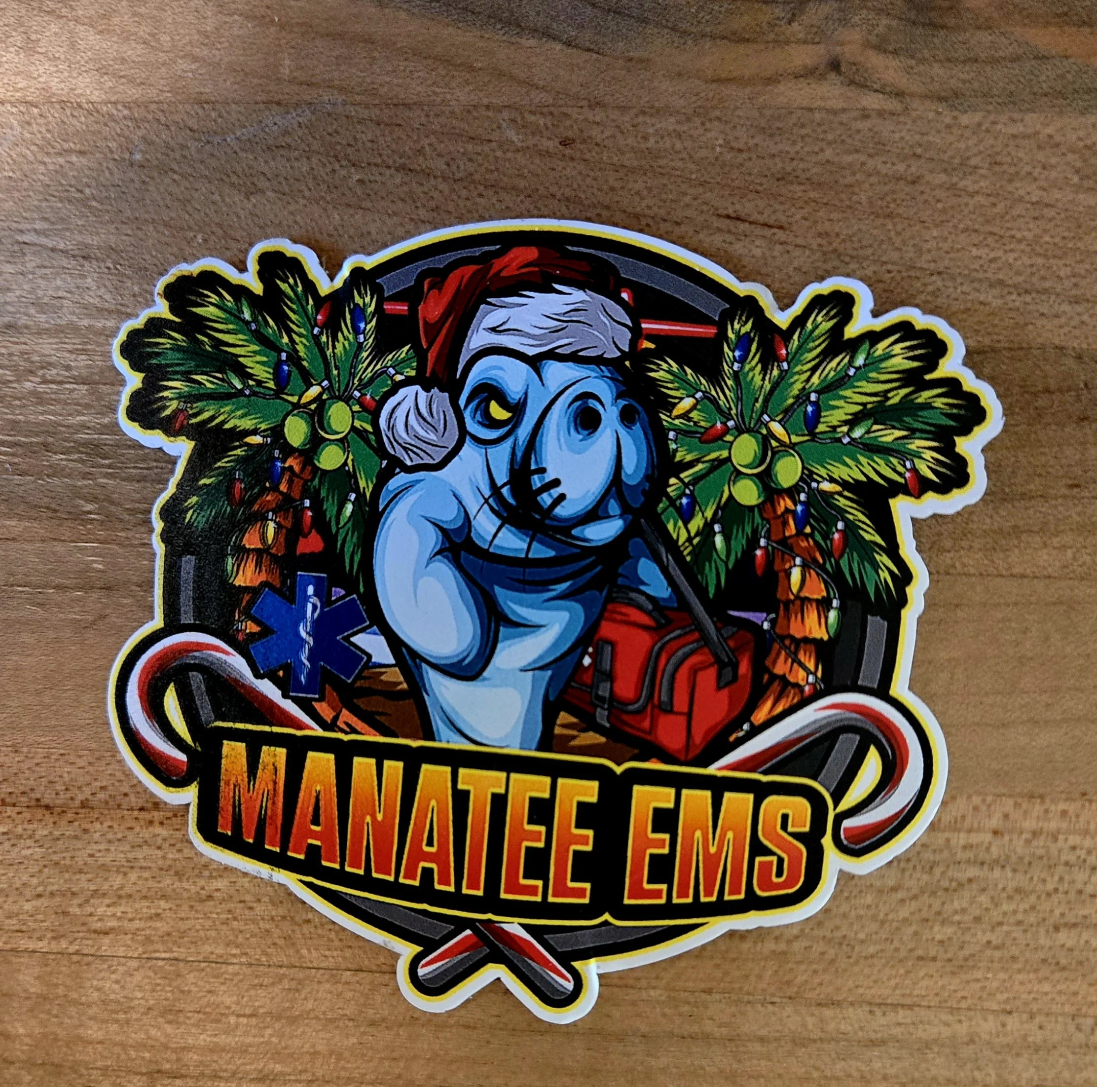 LIMITED EDITION X-MAS Manatee EMS logo Sticker