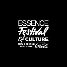Black background with white text reading 'Essence Festival of Culture, New Orleans Louisiana, Coca-Cola'.