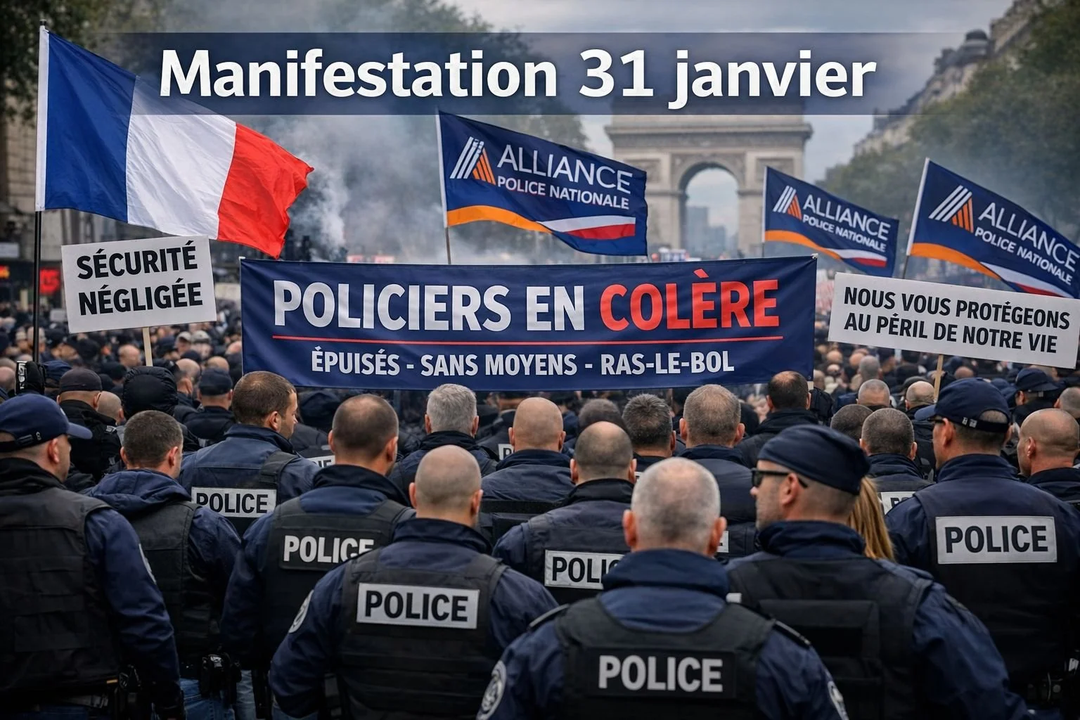 Mobilisation nationale des policiers ce week-end en France