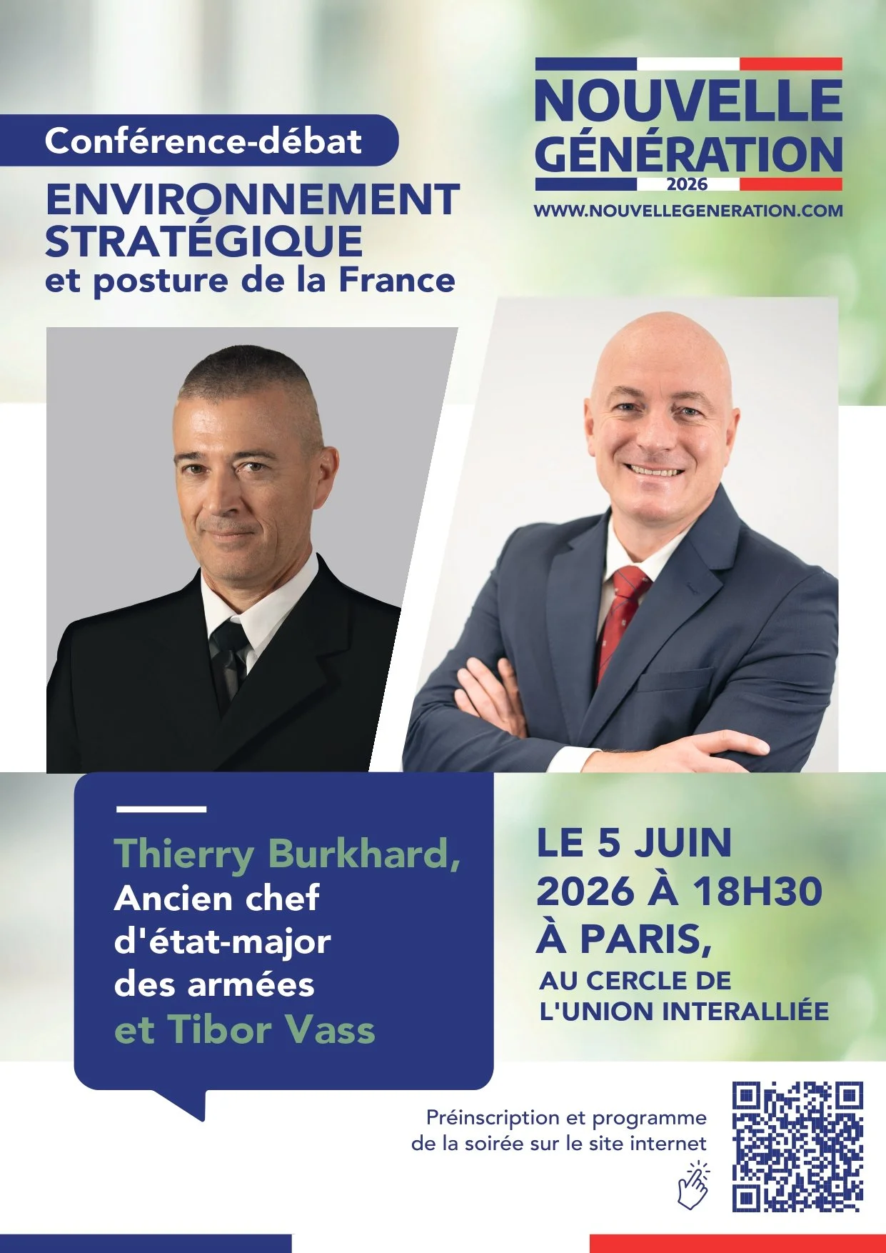 Conférence exceptionnelle avec Thiery Burkhard : environnement stratégique et posture de la France