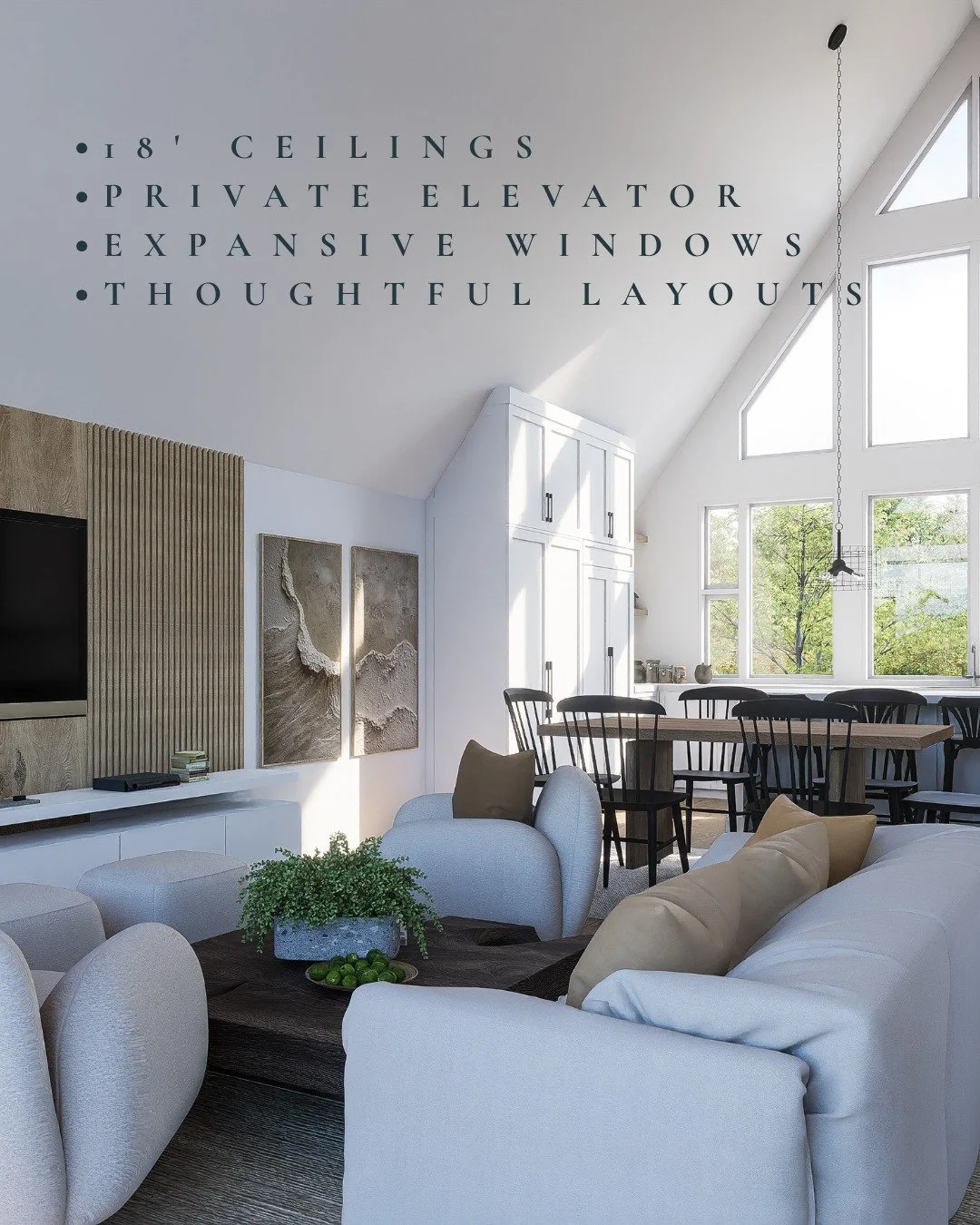 From soaring 18&rsquo; ceilings that fill the space with light, to private elevator that make every level effortlessly accessible, to thoughtfully curated materials and finishes &mdash; every element has a purpose.

These interiors are more than beau