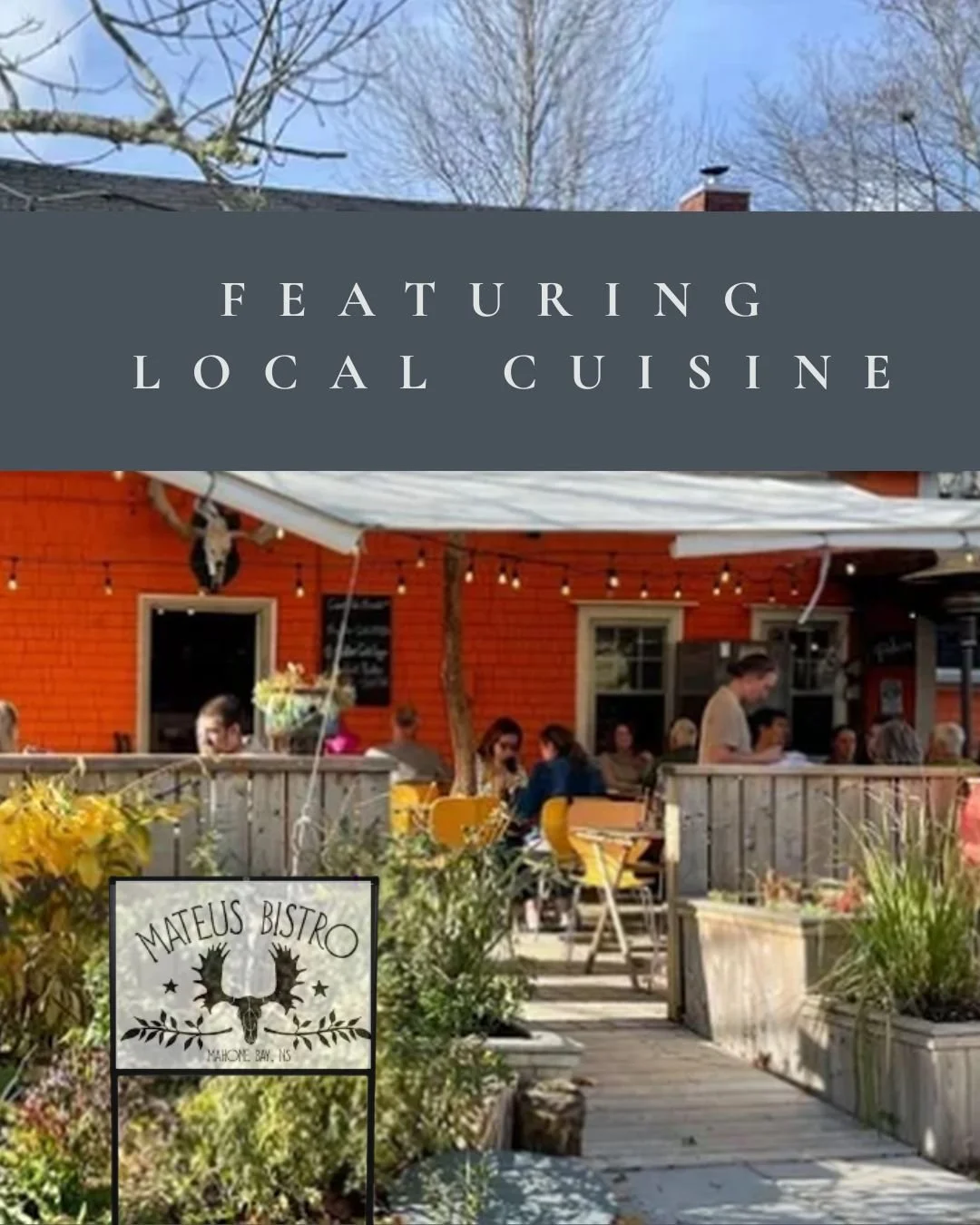 Trinity Row is featuring local cuisine &mdash; celebrating the places that make Mahone Bay so special.

This week, we&rsquo;re highlighting @mateusbistro &mdash; a local favourite known for its warm atmosphere and beautifully crafted dishes inspired 