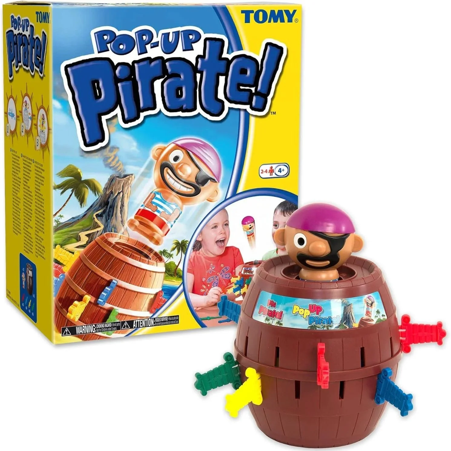 Pop-Up Pirate Game -
Click the image to view on Amazon.

This suspenseful turn-taking game encourages focus, anticipation, and self-regulation as players carefully take turns placing swords into the barrel. When the pirate pops up, it creates a fun s
