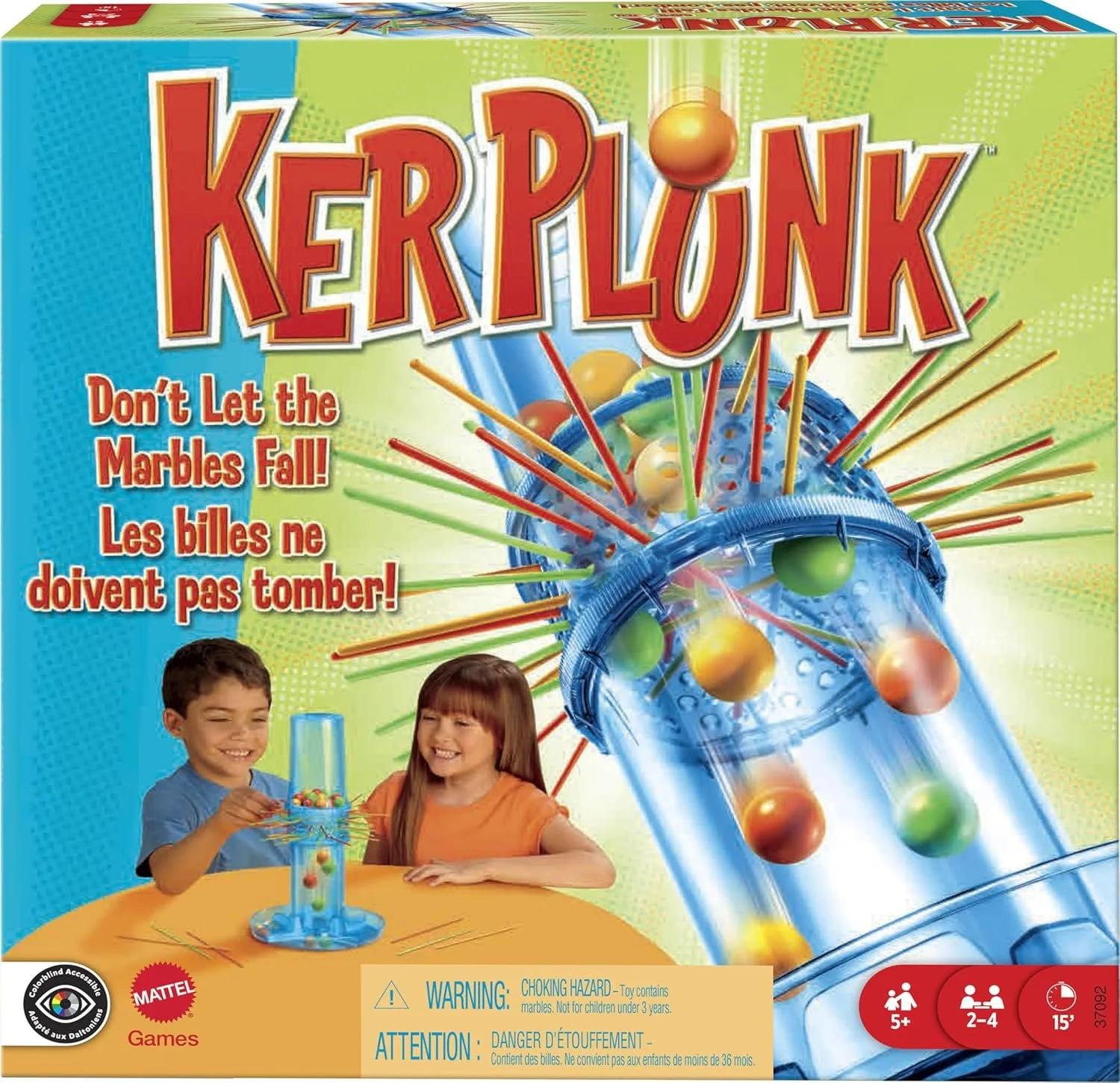 Ker Plunk! - https://amzn.to/4re7yQj

A classic, fast-paced game where players carefully remove sticks from a tube while trying to prevent the marbles from falling. The player with the fewest marbles at the end wins.

A fun way to encourage turn-taki