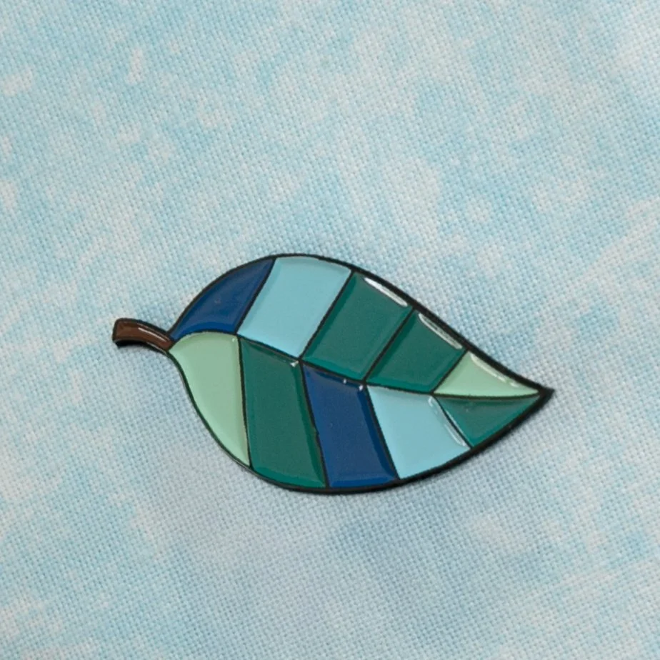 Blue Leaf Pin