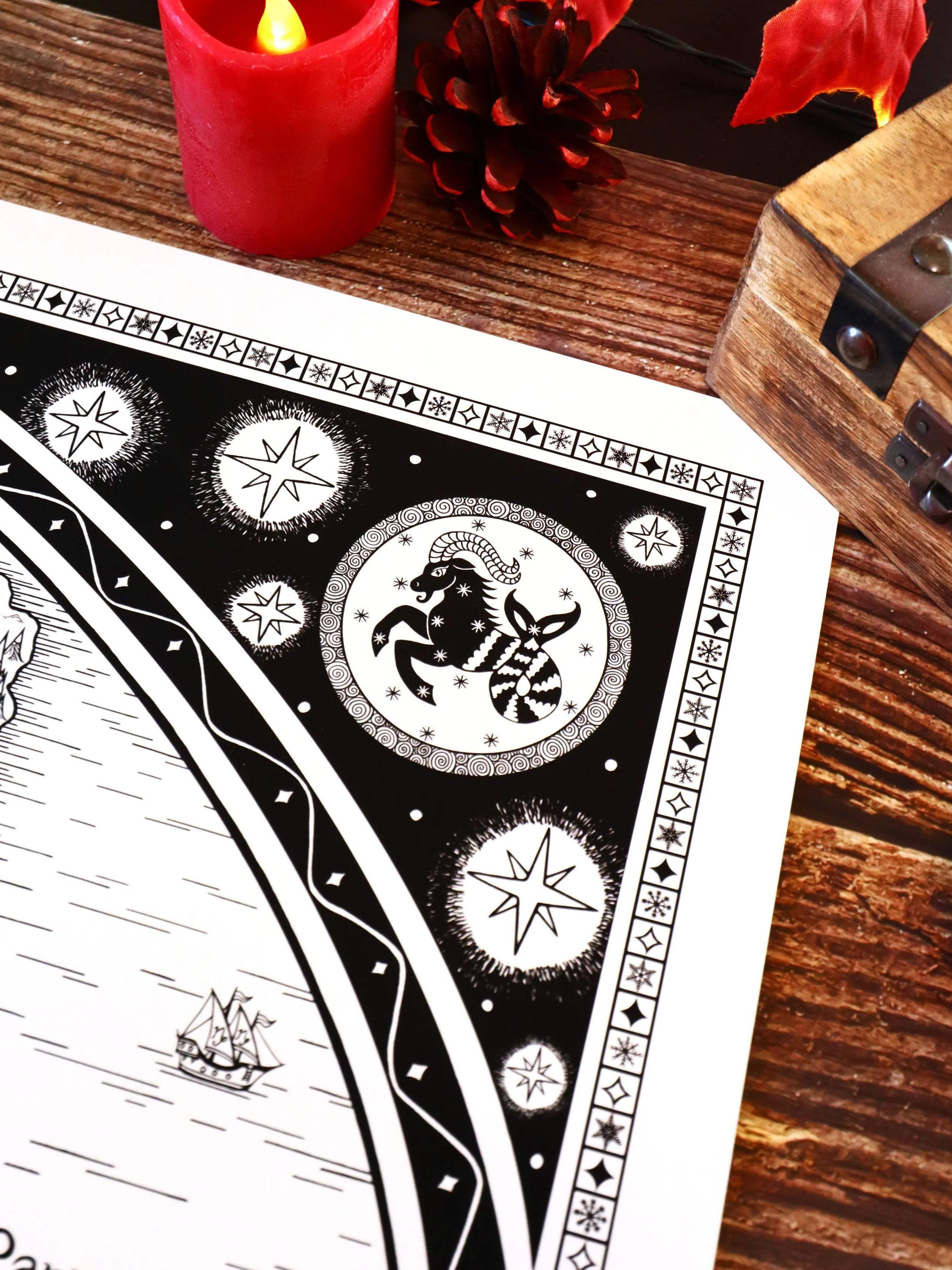 Capricorn Map Border Corner 3 - Sea Goat.JPG