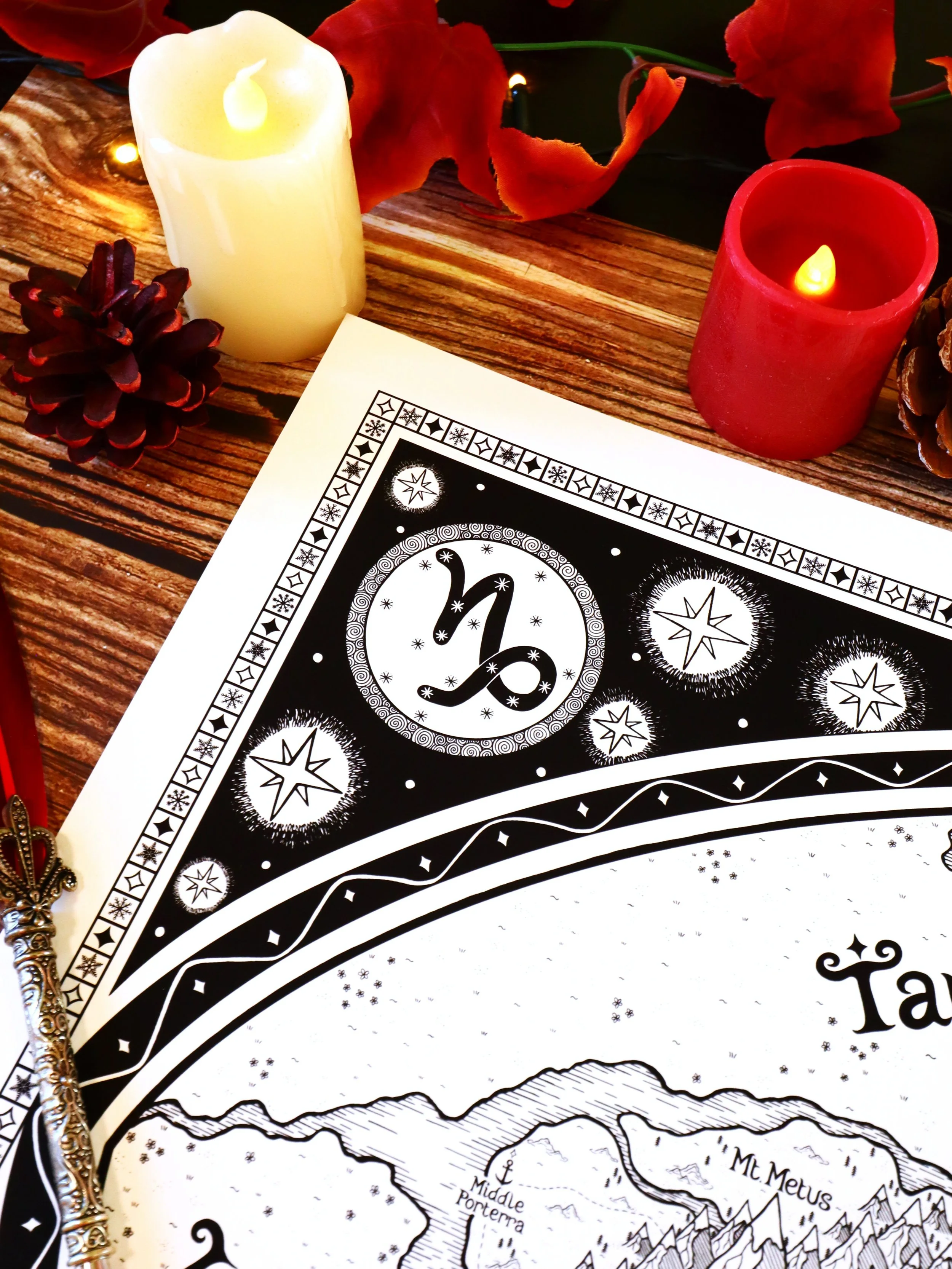 Capricorn Map Border Corner 4 - Capricorn Glyph.JPG