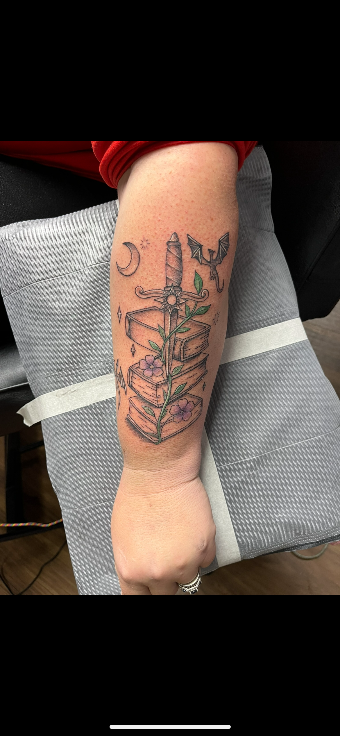 beach scene tattoo