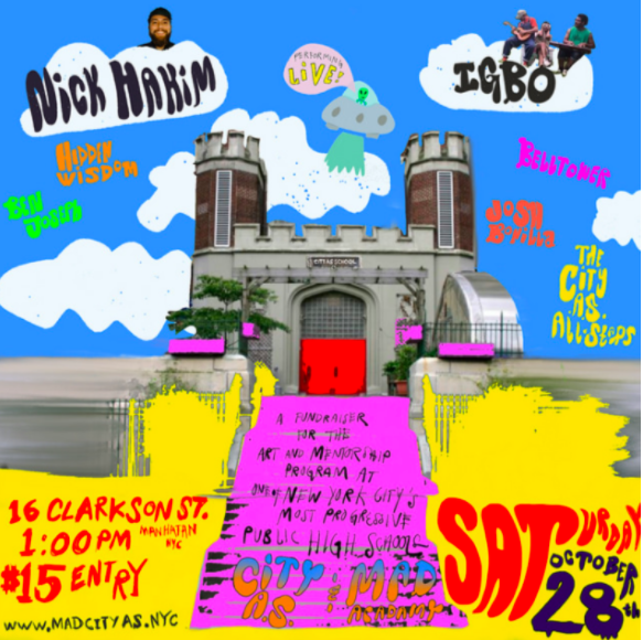  Colorful  City-As-School student-made poster. 