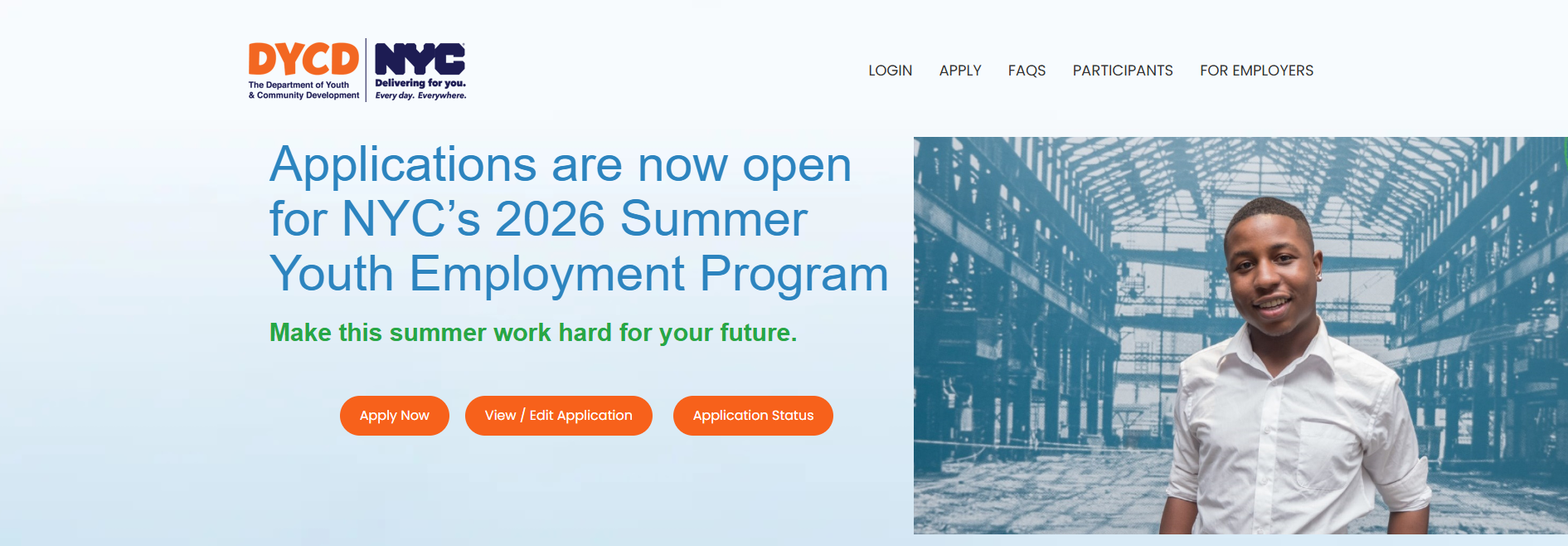 Summer Youth Employment Applications Open