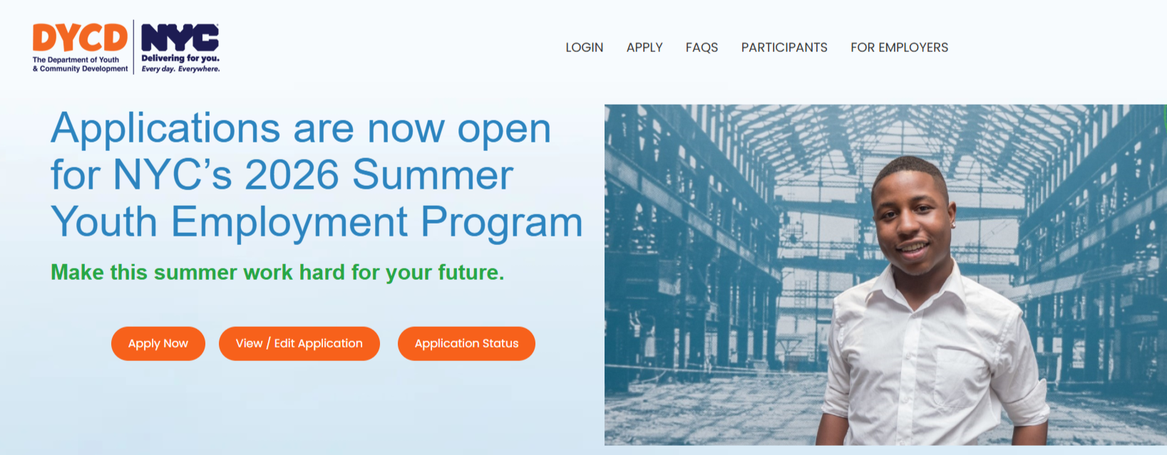 Summer Youth Employment Applications Open