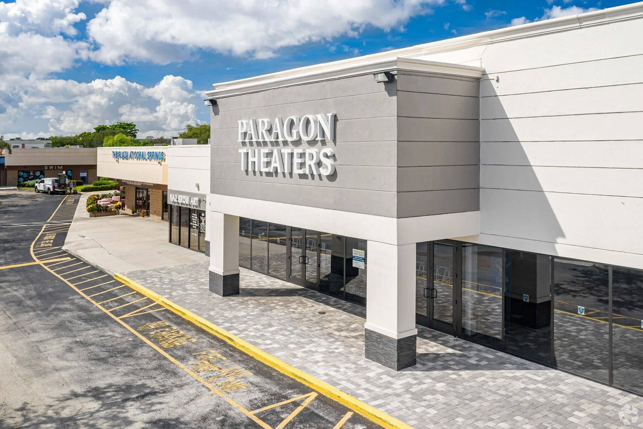 An interior shot of a retail space within the plaza, highlighting the commercial potential.
