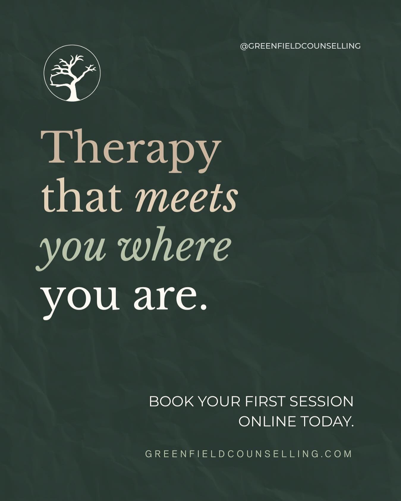 Sometimes life stops feeling like yours.You keep showing up, but something&rsquo;s off, like you&rsquo;ve drifted from yourself.

Greenfield Counselling was created for that in-between space, when you&rsquo;re not falling apart, but you&rsquo;re not 