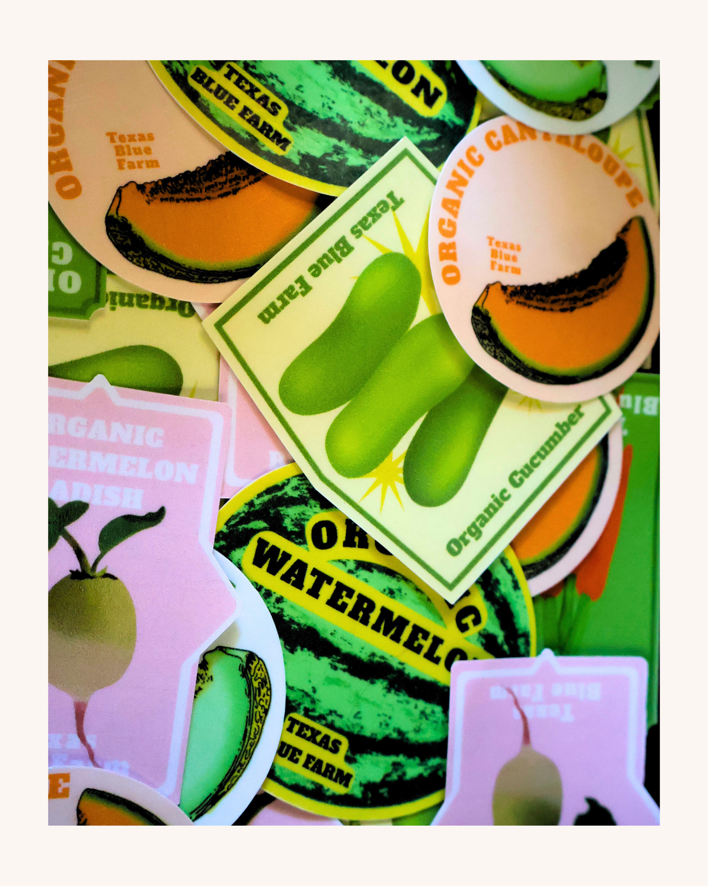 stack of stickers