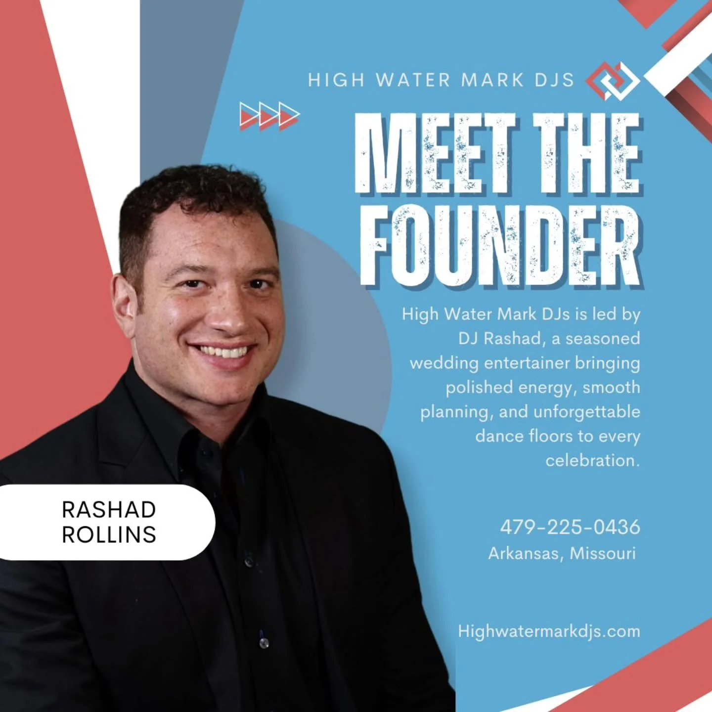 Hey y&rsquo;all! DJ Rashad here. Engagement season is in full swing, and with so many new couples checking us out, I wanted to quickly reintroduce myself. I started High Water Mark DJs back in 2018 after years of DJing weddings, and I&rsquo;m now app