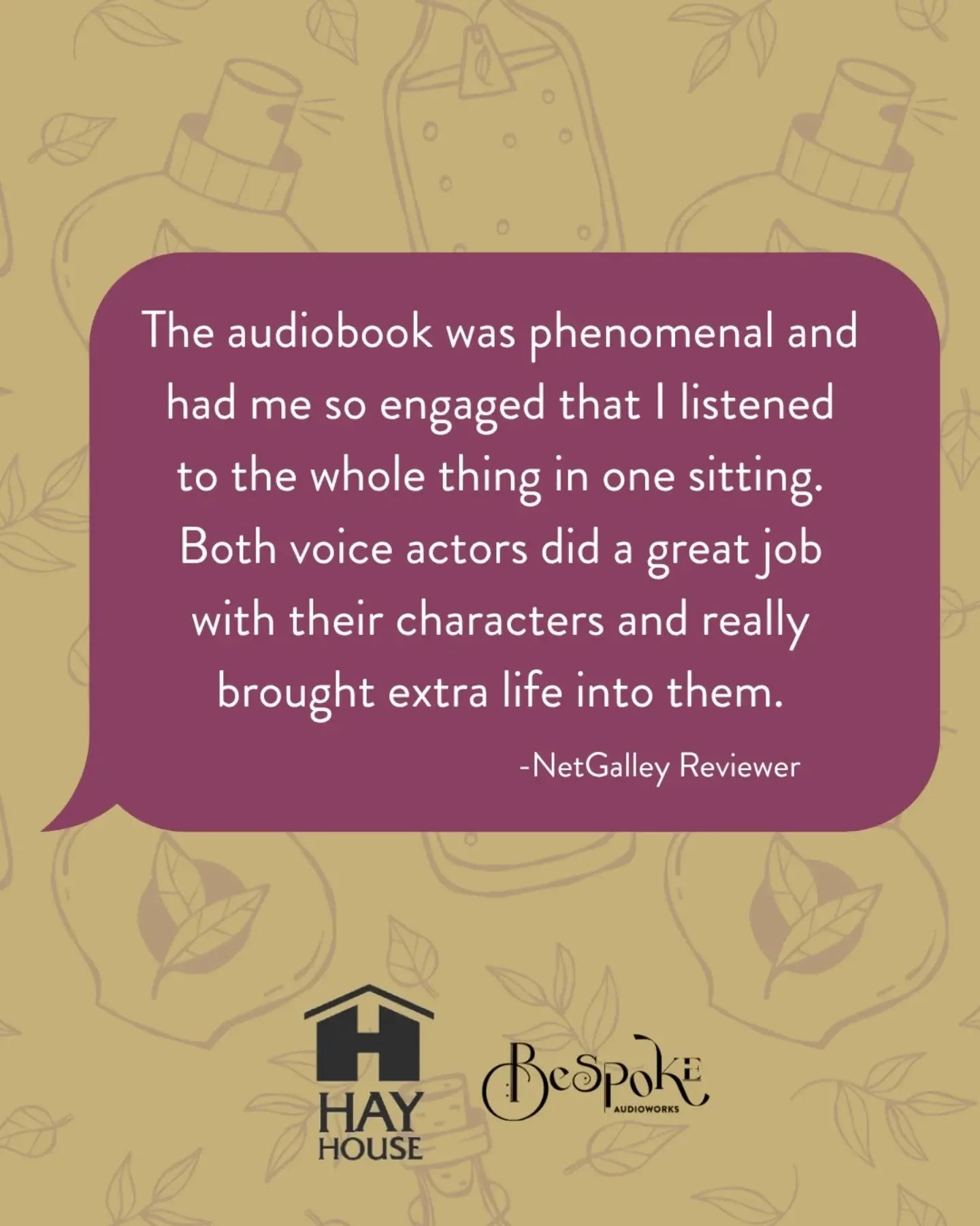 Letting early listener reviews convince you to add this to your TBL.

Letters From Last Apothecary by @bitabehz 
Performed by @samaranaeymi and @em_wylde 
Coming soon from @hayhouseinc!

We can confirm this is a must listen! 

#lettersfromthelastapot